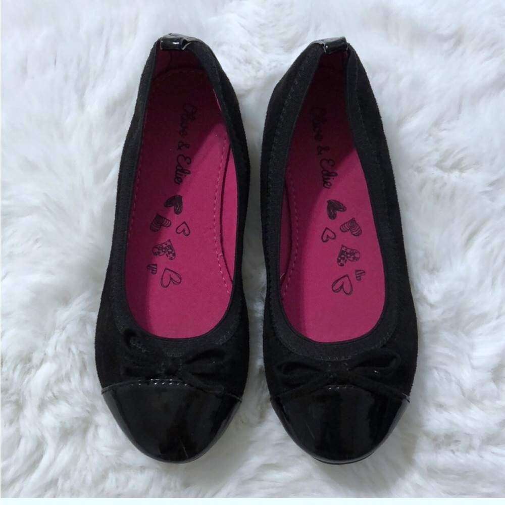 Black Olive & Edie Dress Shoes Bow Flats